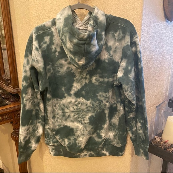 Chinatown MARKET Green Tie Dye Smoke Cloud Pocket Arc Hoodie Sweatshirt-Medium - Picture 4 of 7